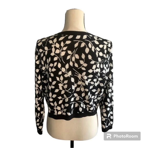 Talbots Black & White Shrug Sweater - Picture 5 of 10